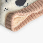 Cappello bianco con stampa di orso