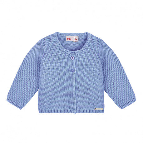 Cardigan a punto legaccio AZZURRO