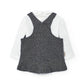 Completo neonata in maglia grigia animali