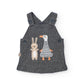Completo neonata in maglia grigia animali