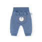 Completo neonato in maglia animali blu