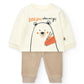 Completo neonato in maglia orsetto bianco