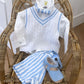 Completo Camicia,Gilet e Bermuda Con Bretelle