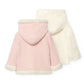 Cappottino per neonata reversibile rosa e bianca