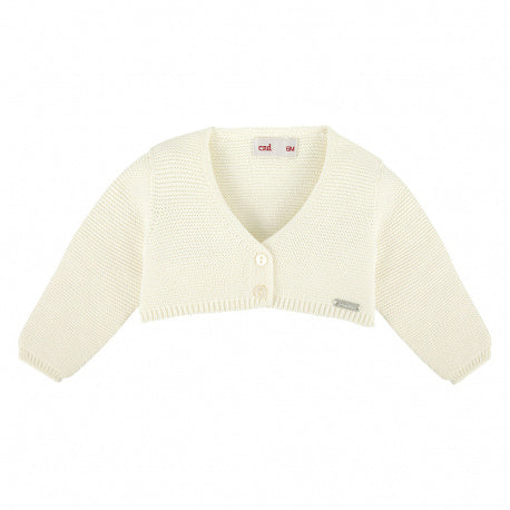 Golfino abbottonato a punto legaccio BEIGE