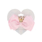 Fermaglio con fiocco e corona Icy Pink