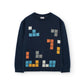Maglione bambino geometrico blu