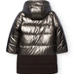 Parka bambina tessuto tecnico marrone